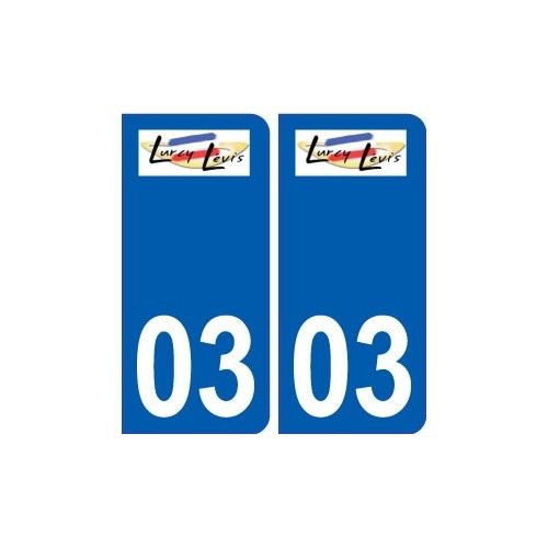 03 Lurcy-Lévis Logo Ville Autocollant Plaque Stickers - Arrondis