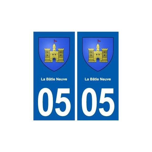 05 La Bâtie-Neuve Blason Ville Autocollant Plaque Stickers - Droits