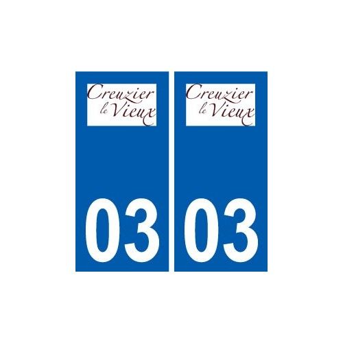03 Creuzier-Le-Vieux Logo Ville Autocollant Plaque Stickers - Droits