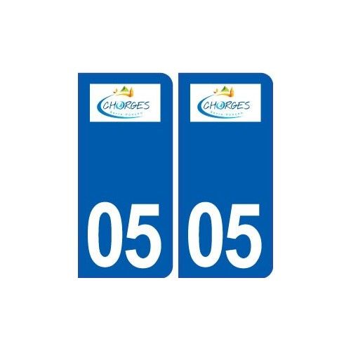 05 Chorges Logo Ville Autocollant Plaque Stickers - Arrondis