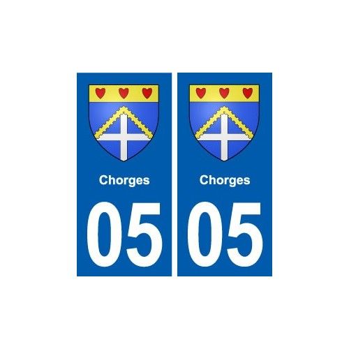 05 Chorges Blason Ville Autocollant Plaque Stickers - Droits