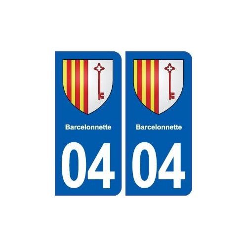 04 Barcelonnette Blason Ville Autocollant Plaque Stickers - Arrondis
