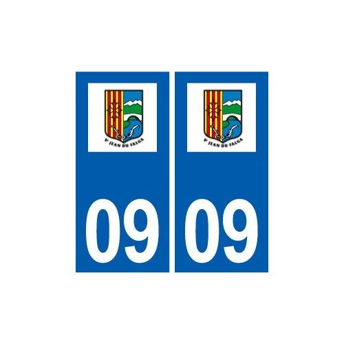 09 Saint-Jean-Du-Falga Logo Ville Autocollant Plaque Stickers - Droits