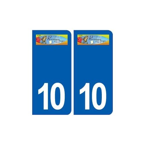 10 Rosières-Près-Troyes Logo Ville Autocollant Plaque Stickers - Arrondis