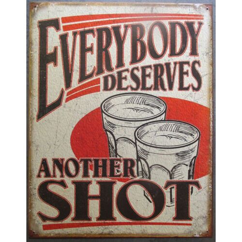 Plaque Another Shot Affiche Déco Bar Diner Café Restaurant Metal Pub 41x32cm