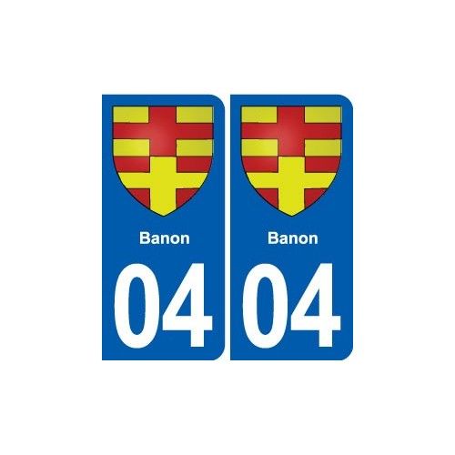 04 Banon Blason Ville Autocollant Plaque Stickers - Arrondis