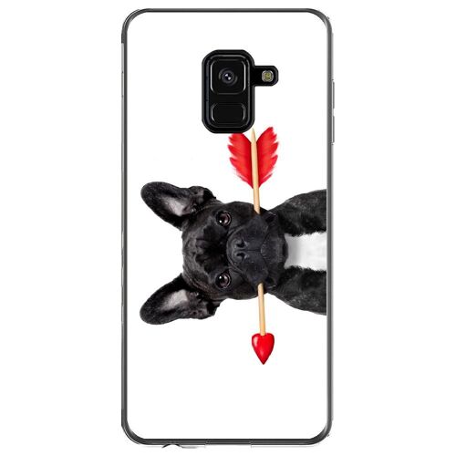Coque Souple Pour Samsung Galaxy A8-Plus 2018 Avec Impression Motifs Bulldog Val