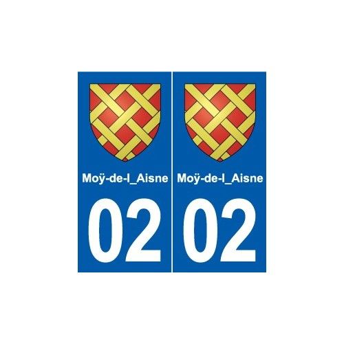 02 Moÿ-De-Laisne Blason Ville Autocollant Plaque Sticker - Droits
