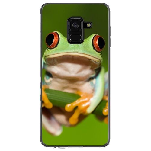 Coque Souple Pour Samsung Galaxy A8-Plus 2018 Avec Impression Motifs Grenouille