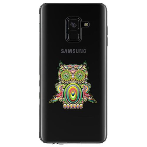 Coque Souple Pour Samsung Galaxy A8-Plus 2018 Avec Impression Motifs Chouette Ps