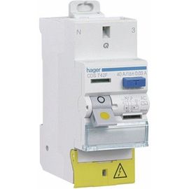 Interrupteur différentiel 3KA bipolaire phase + neutre - à vis - 63A - A HAGER