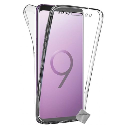 Housse Etui Coque Gel 360 Integrale Samsung Galaxy S9 Plus + Verre Trempe - Transparent
