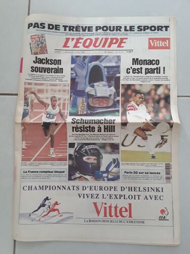 Journal L'Equipe 15015 - 13 Et 14 Aout 1994 - Schumacher