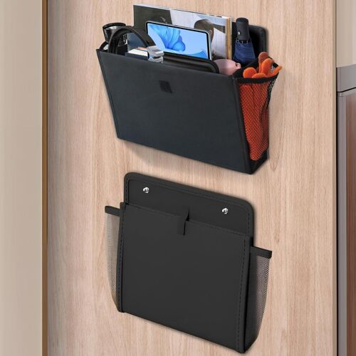 Jexnovashop-Rangement Camping Car Organisateur Suspendu Avec Auto-Adhésif, 34 X 29 X 14cm Pliable Vide Poche Mural Caravane Accessoires Pour Chambre À Coucher, Bureau, Table De Chevet Lot De 2