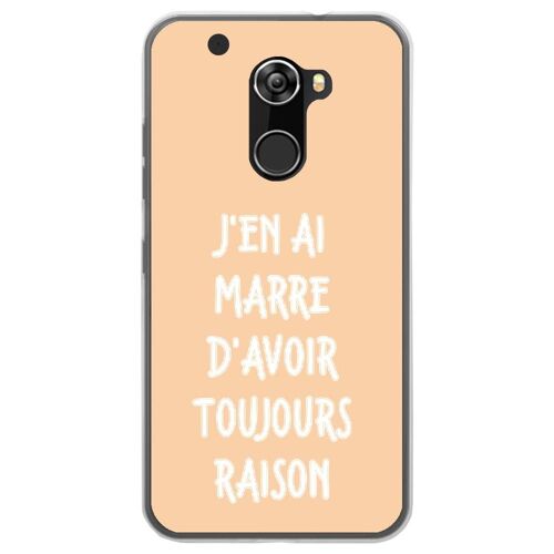 Coque Souple Pour Altice S70 Avec Impression Motifs Marre D'Avoir Raison Beige