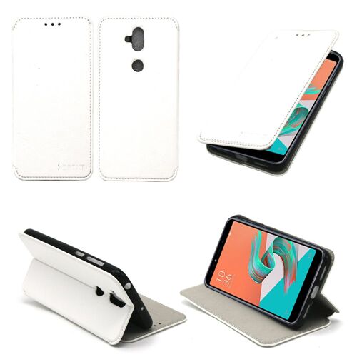 Etui Asus Zenfone 5 LITE blanc (ZC600KL) Ultra Slim Cuir Style avec stand - Housse cover flip coque de protection Asus ZenFone 5 Light smartphone 6 pouces 2018 - accessoires pochette XEPTIO case