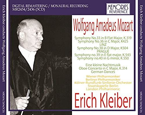 Mozart: Symphony No. 33 & 36 & 38 & 39 & 40 Erich Kleirber