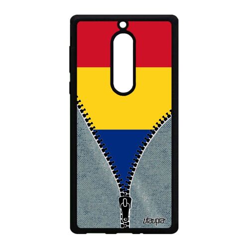 Coque Silicone Pour Nokia 5 Drapeau Roumanie Roumain Jeux Olympiques Dessin Foot