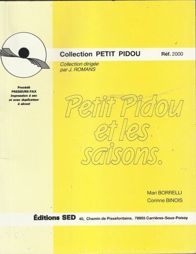 Petit Pidou Et Les Saisons