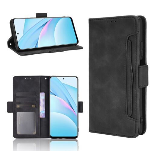 Coque Xiaomi Mi 10i 5g,Etui Pour Xiaomi Mi 10i 5g,Coque Multi-Cartes Pour Xiaomi Mi 10i 5g,Etui En Cuir Pu Premium Housse Pour Xiaomi Mi 10i 5g,Noir