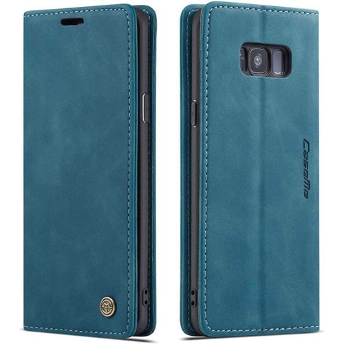 Coque Samsung Galaxy S8 Plus,Anti-Choc Premium Flip Case Etui,Bleu