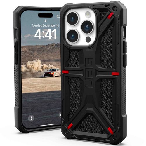 Coque Uag Série Monarch Iphone 15 Pro Métal Kevlar Noir