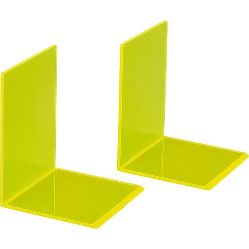 MAUL Serre-livres en acrylique, fluo, jaune transparent