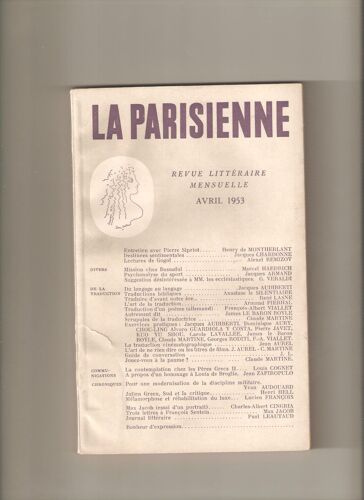 Revue Litteraire La Parisienne 4