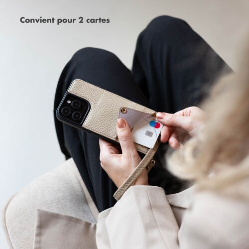Selencia Coque de télephone Nova avec cordon et porte-cartes Samsung Galaxy S26 Beige