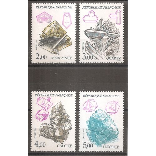 2429 À 2432 (1986) Série Des Minéraux N** (Cote 7e) (9155)
