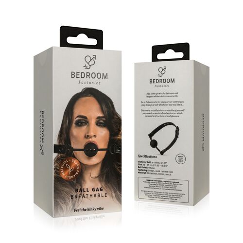 Bâillon Boule Ouvert En Silicone - Noir