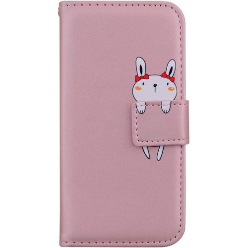 Coque Samsung A23 / M23 En Portefeuille Galaxy A23 5g/4g Housse Et Folio Pour Samsung Galaxy A23 / M23 - Lapin Rose