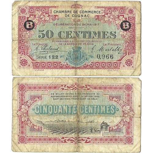 France - Billet - Chambre De Commerce De Cognac - 50 Centimes - 1917 - Jp.049.05 - 15-049