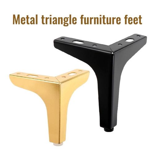 Pieds De Meuble En Fer, 4 Pièces, Support À Angle Droit De Remplacement, Pieds De Table, Pour La Maison, En Métal, Pour Canapé-Lit, Avec Coussin De Pied Antidérapant