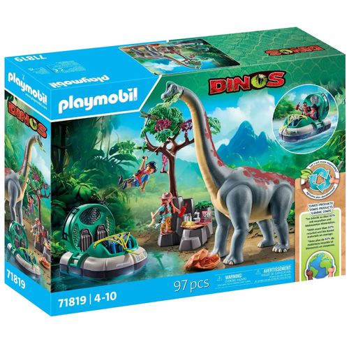 Playmobil Dinos 71819 - Brachiosaure Avec Explorateurs Et Aéroglisseur