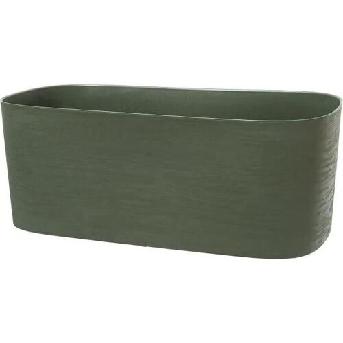 Jardiniere + Réserve Eau - Garden Id Respect - Vert De Gris 50 X 17 Cm - 100% Déchets Ménagers - 100% Recyclable
