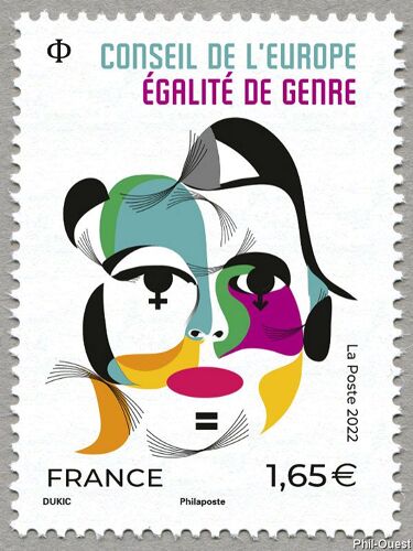 Conseil De L'Europe : Égalité De Genre Gravure D'Igor Dukie Année 2022 Timbre De Service N° 182 Yvert Et Tellier Luxe