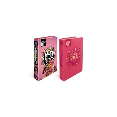 The Action Bible Study Bible Esv, Leathersoft, Pink, Full Color