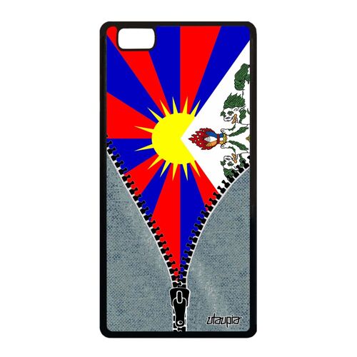 Coque Antichoc Pour Huawei P8 Lite 2015 Silicone Drapeau Tibet Tibetain Dessin A