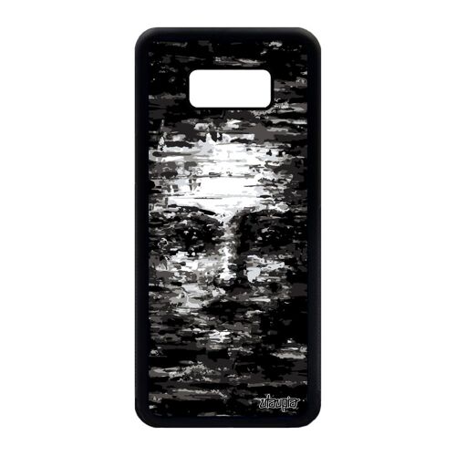 Coque silicone pour S8 Plus portrait femme garcon peinture Gris a Samsung Galaxy S8 Plus