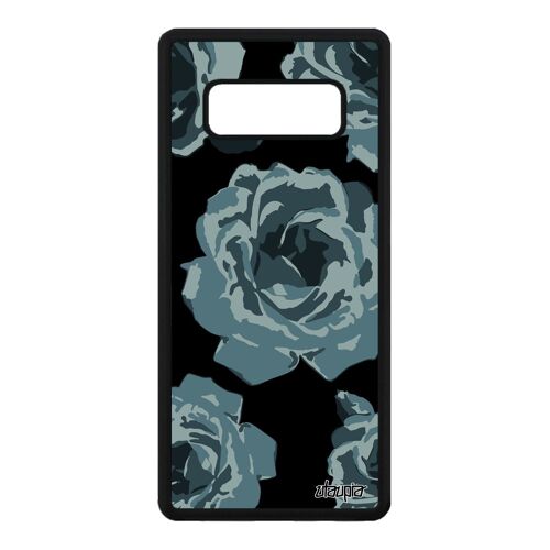 Coque Silicone Note 8 Rose Fleur Etui Amour Romantique Love Gris Samsung Galaxy Note 8
