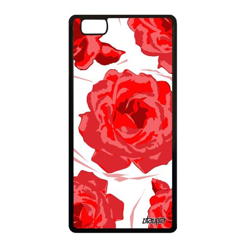 Coque rose fleur P8 Lite 2015 silicone petale de de protection swag alu a Huawei P8 Lite 2015