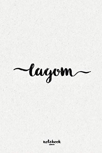 Lagom Notebook | Notizbuch Schweden A5+ (6×9 Inch) | Tagebuch Liniert In Kraftpapier-Optik | Schwedisches Design | Minimalistisch In Grau Und Schwarz: Geschenkidee Fuer Skandinavien-Freunde | Reisetag