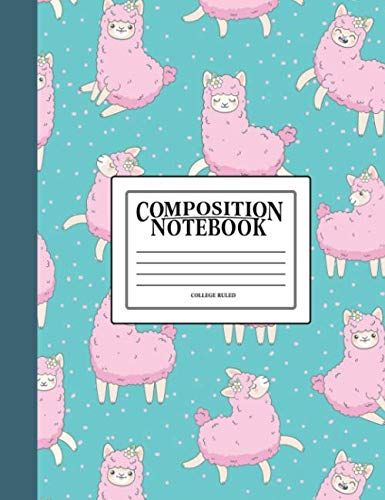 Composition Notebook: College Ruled: 100 Page Creative Writing Tablet For University, High School & College Student Exams, Assignments & Projects: Blue & Pink Sheeps Cover 98