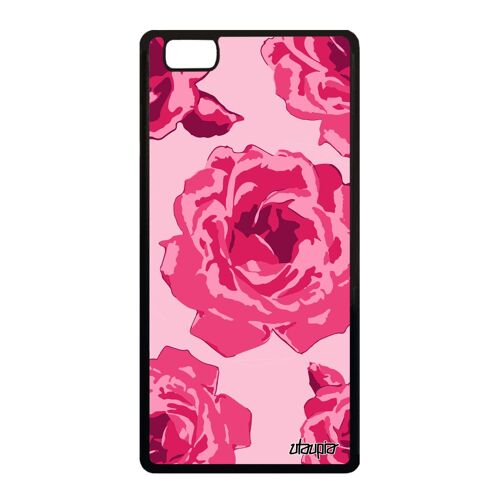 Coque silicone Huawei P8 Lite 2015 rose fleur nature floral petale de love femme