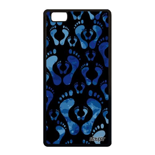 Coque Huawei P8 Lite 2015 Silicone Trace De Pas Ale-L21 Pied Rigide Design Etui