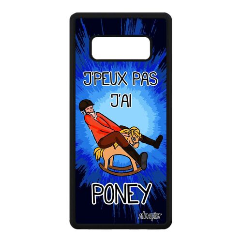 Coque silicone pour Samsung Note 8 j'peux pas j'ai poney Bleu souple aqua Samsung Galaxy Note 8