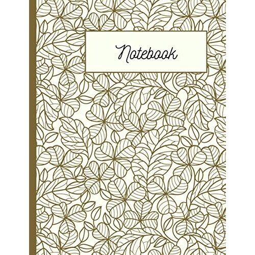 Gold Simple Floral Notebook: Gold Simple Classy Notebook.