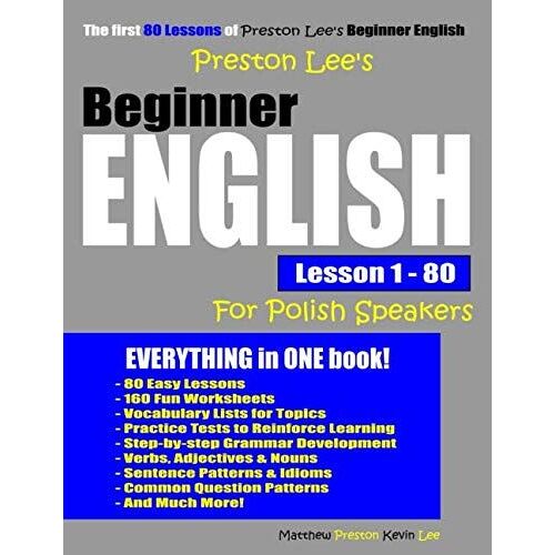 Preston Lee's Beginner English Lesson 1 - 80 For Polish Speakers