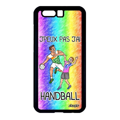 Coque Silicone J'peux Pas J'ai Hand Honor 9 Antichoc Original Noir Mobile Vert A